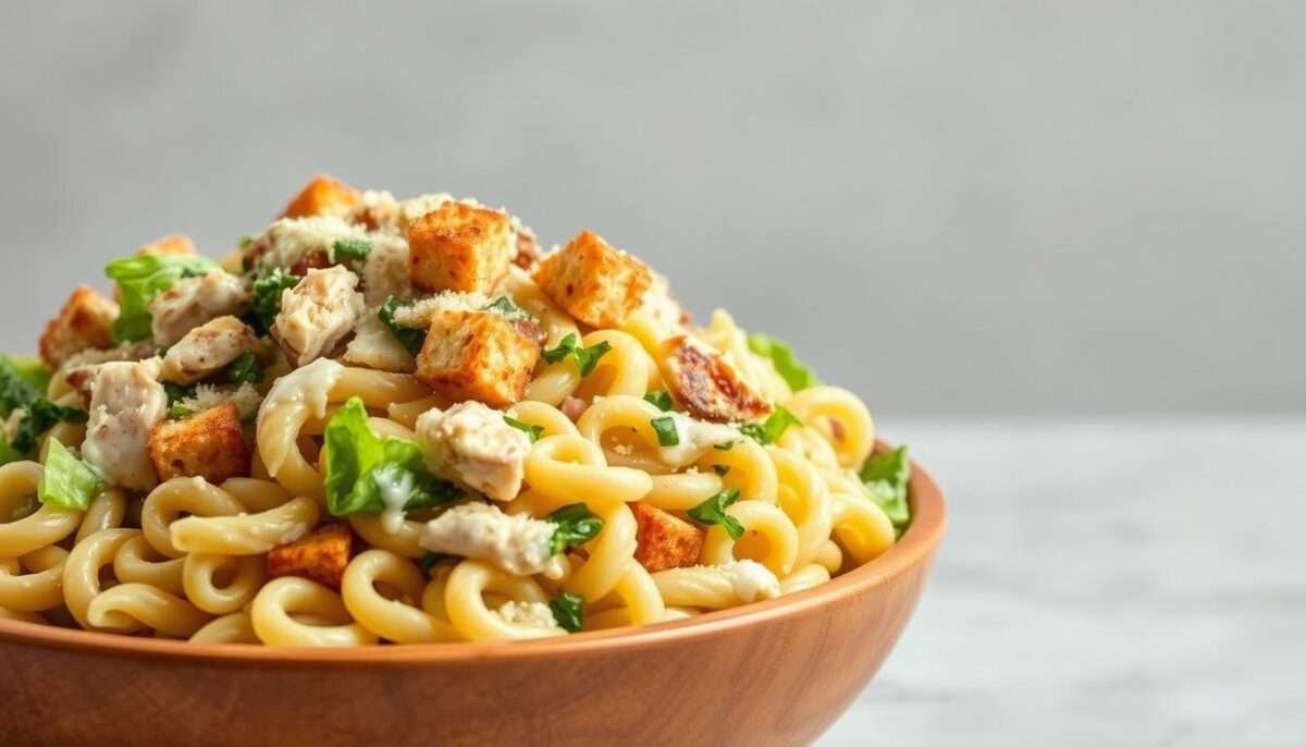 20-Minute Chicken Caesar Pasta Salad