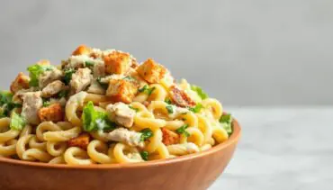 20-Minute Chicken Caesar Pasta Salad