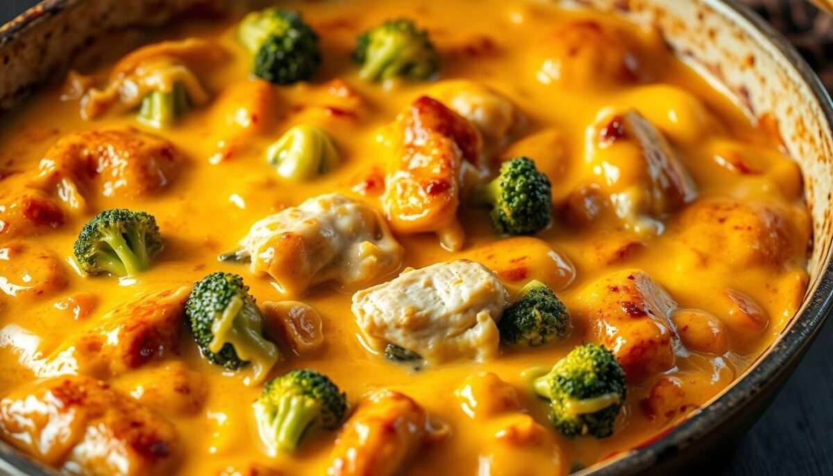 30-Minute Cheesy & Irresistible Broccoli Cheddar Chicken Pasta Bake