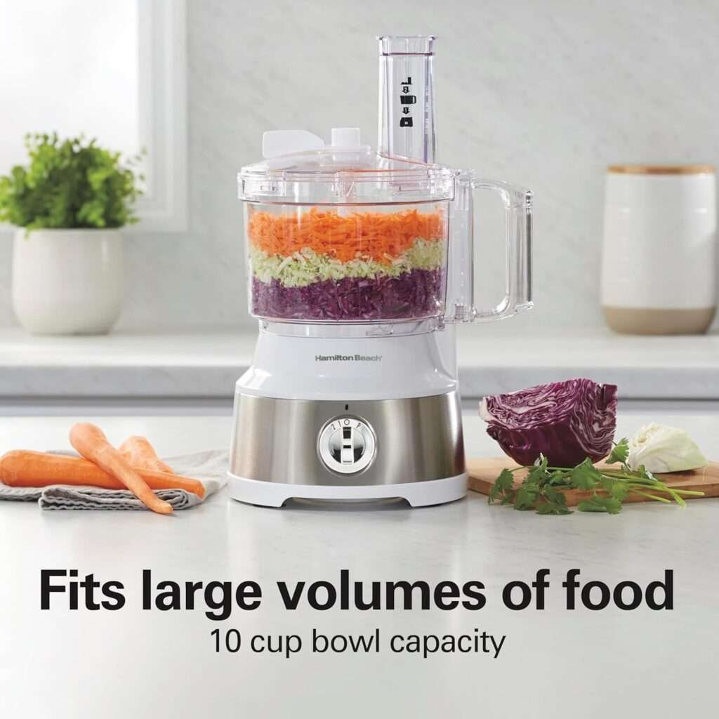 Hamilton Beach Food Processor & Vegetable Chopper for Slicing, Shredding, Mincing, and Puree