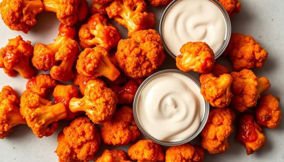 Crispy Vegan Buffalo Cauliflower Wings