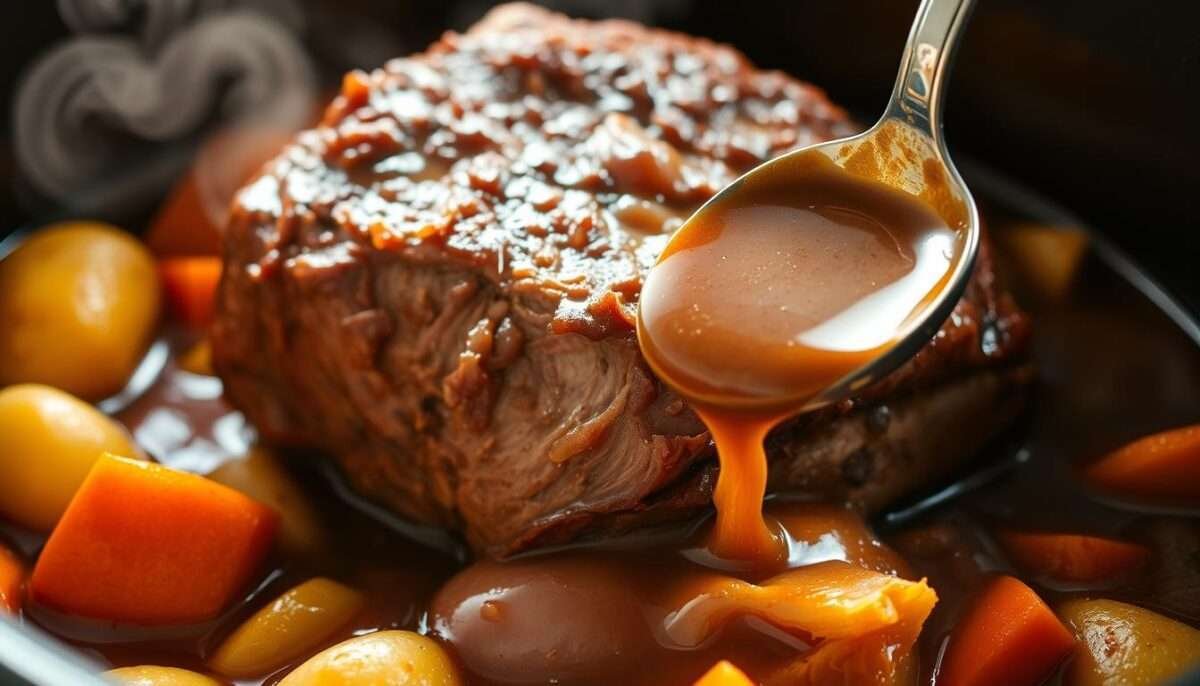 Easy Crock Pot Pot Roast (with Gravy!)