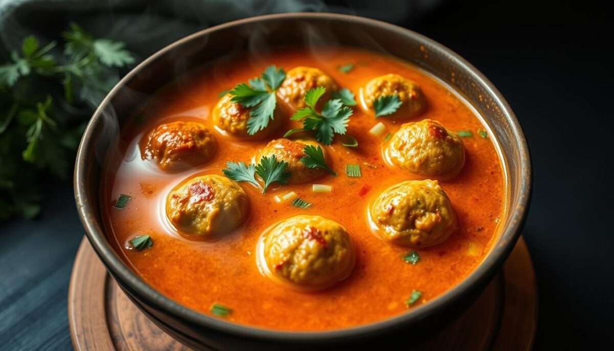 Fragrant & Boldly Spiced Curry Meatball Soup
