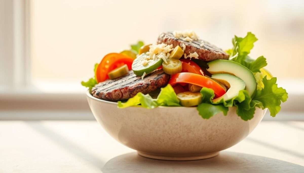 Healthy Loaded Burger Bowl