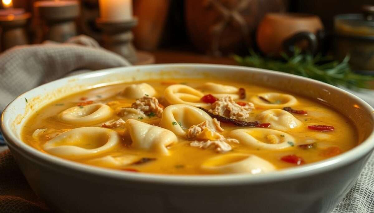 Indulgent & Creamy Tuscan Chicken Tortellini Soup