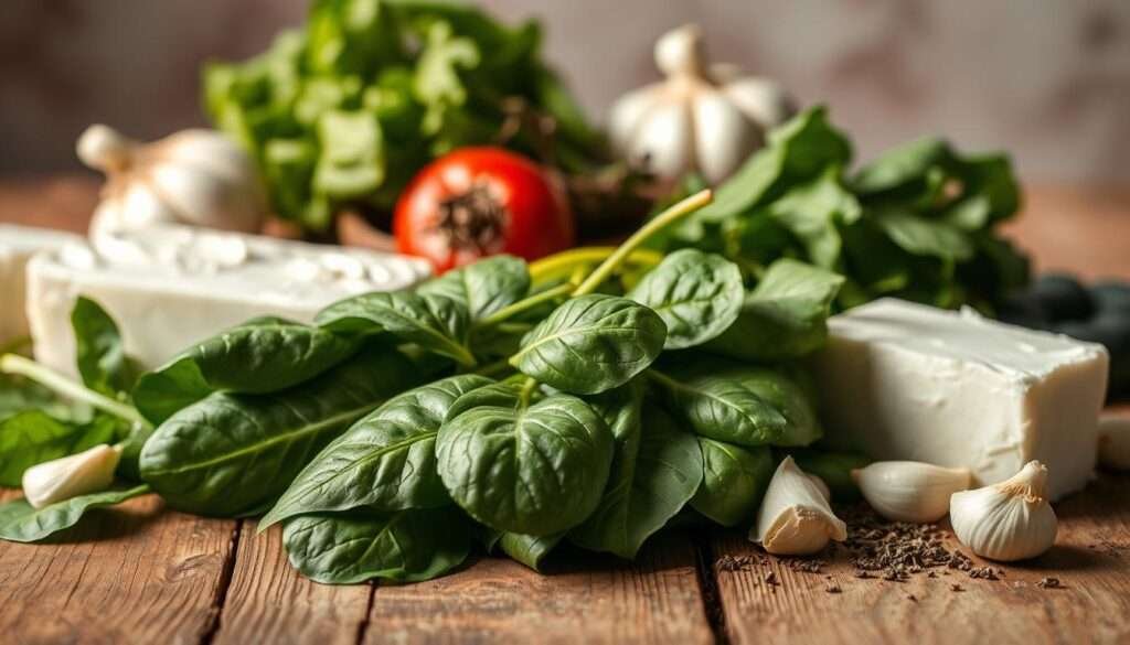 Ingredients for Ricotta Stuffed Shells with Spinach Ingredients for Ricotta Stuffed Shells with Spinach