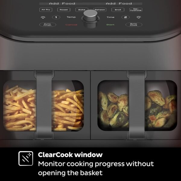 Instant Pot Vortex Plus XL 8QT ClearCook Air Fryer-8-in-1 Functions that Crisps, Broils, Roasts, Dehydrates, Bakes, Reheats - Image 6