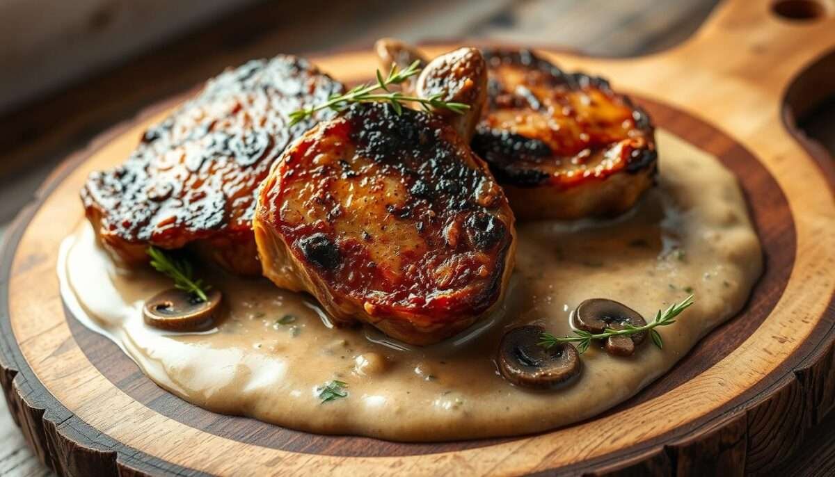 Juicy & Savory Pork Chops with Creamy Mushroom Sauce