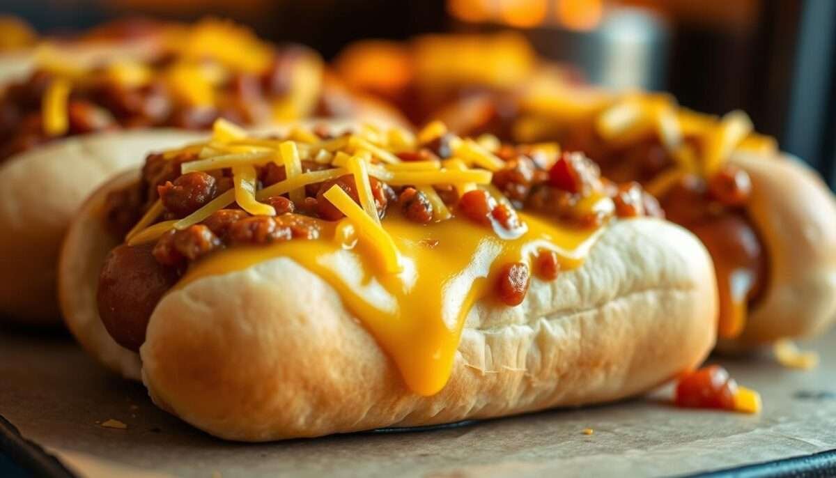Oven-Baked, Cheesy & Loaded Chili Cheese Dog Recipe