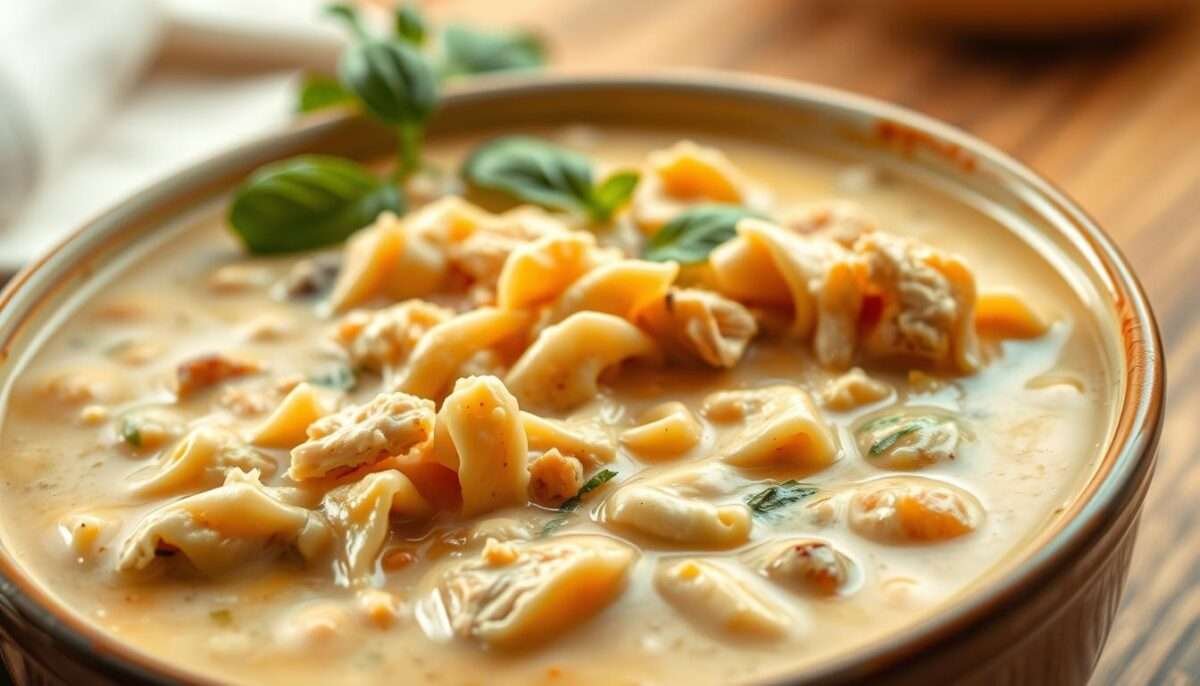 Rich, Comforting & Velvety White Chicken Lasagna Soup