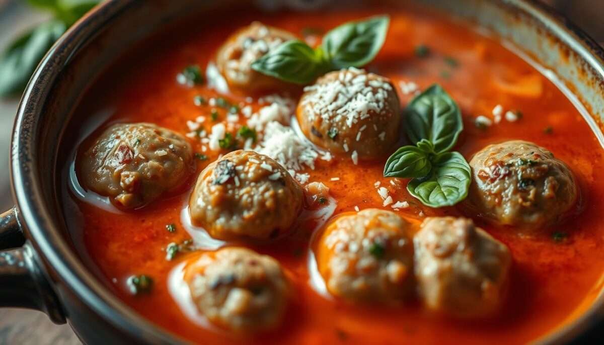 Rich & Creamy Italian Meatball Soup Recipe