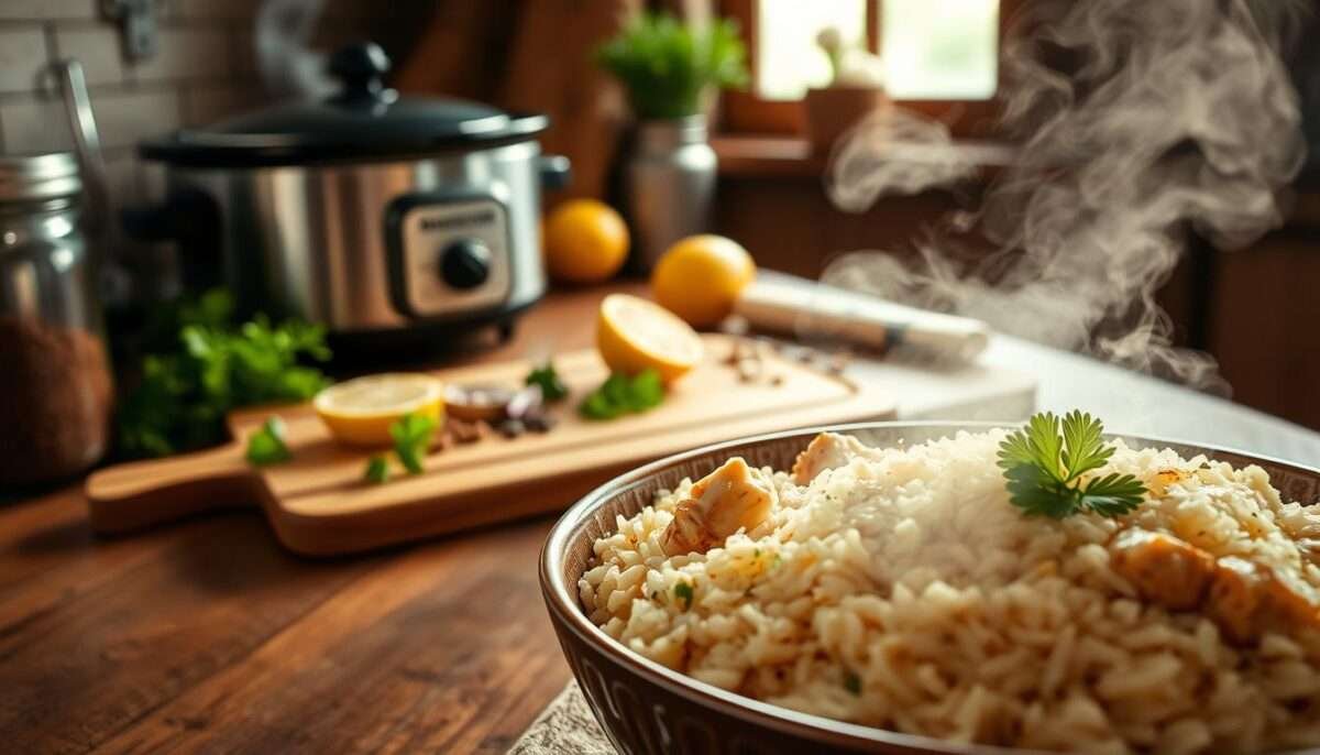 Slow Cooker Lemon Herb Chicken and Rice - Easy & Quick DIY