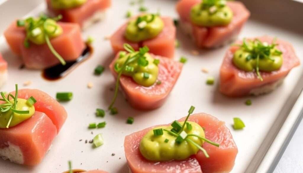 Tuna and Wasabi Aioli Tips