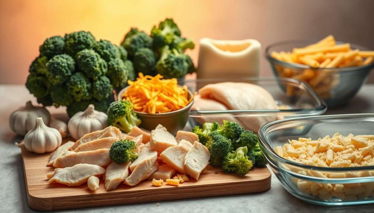 Ultimate Broccoli Cheddar Chicken Pasta Bake