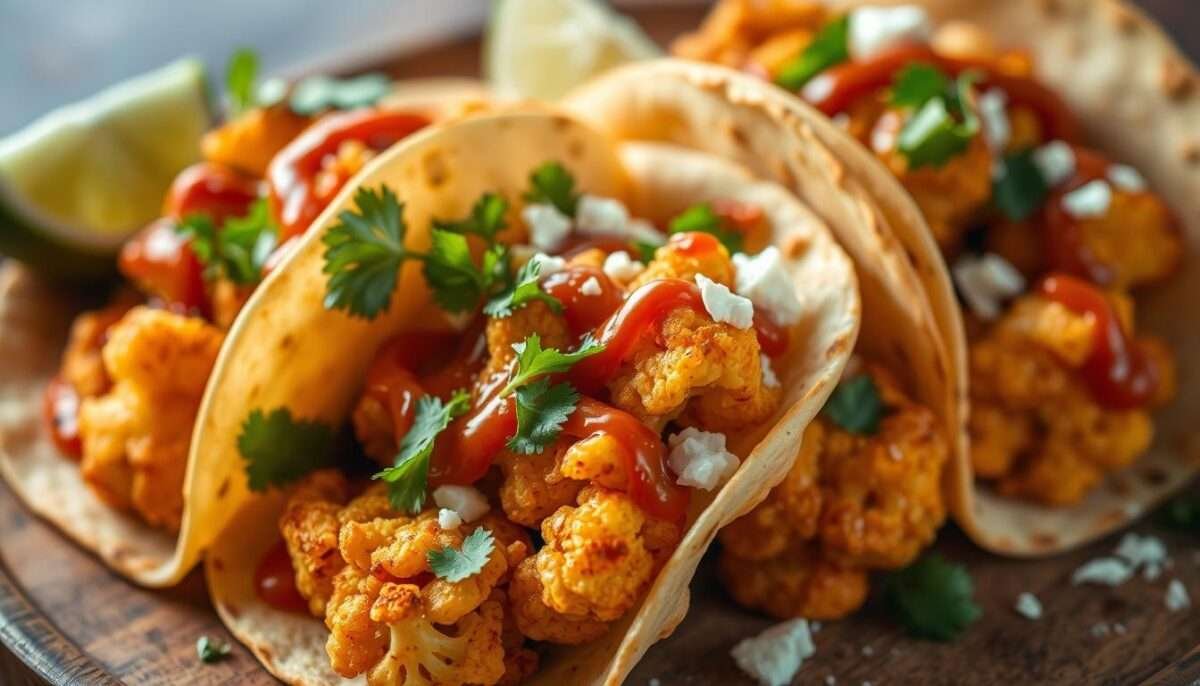 Vegan Cauliflower Tacos with Chipotle Mayo
