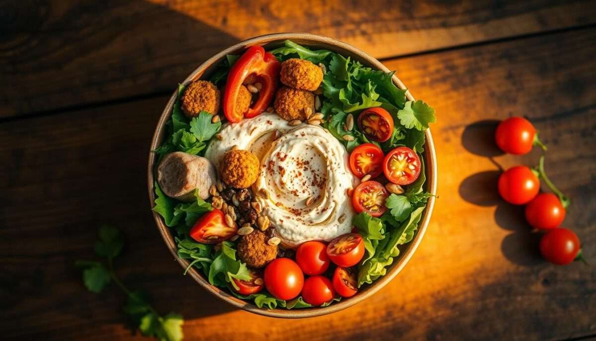 Vegan Mediterranean Buddha Bowl (Hummus & Falafel)