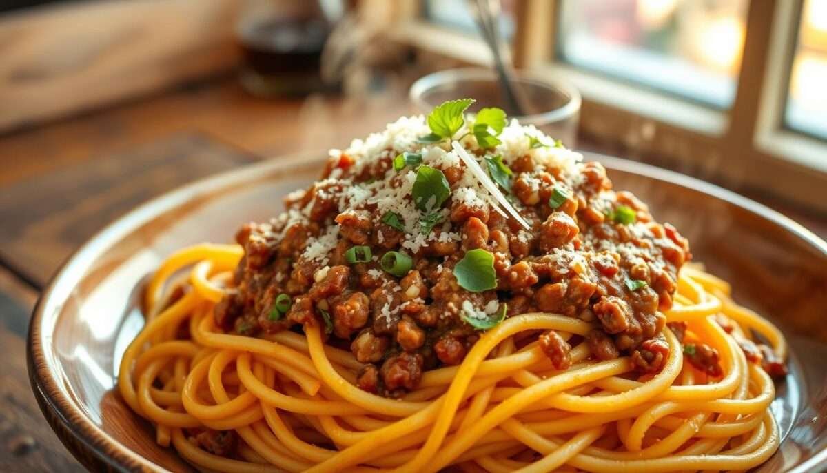 Vegan Spaghetti Bolognese (Lentil Walnut "Meat")