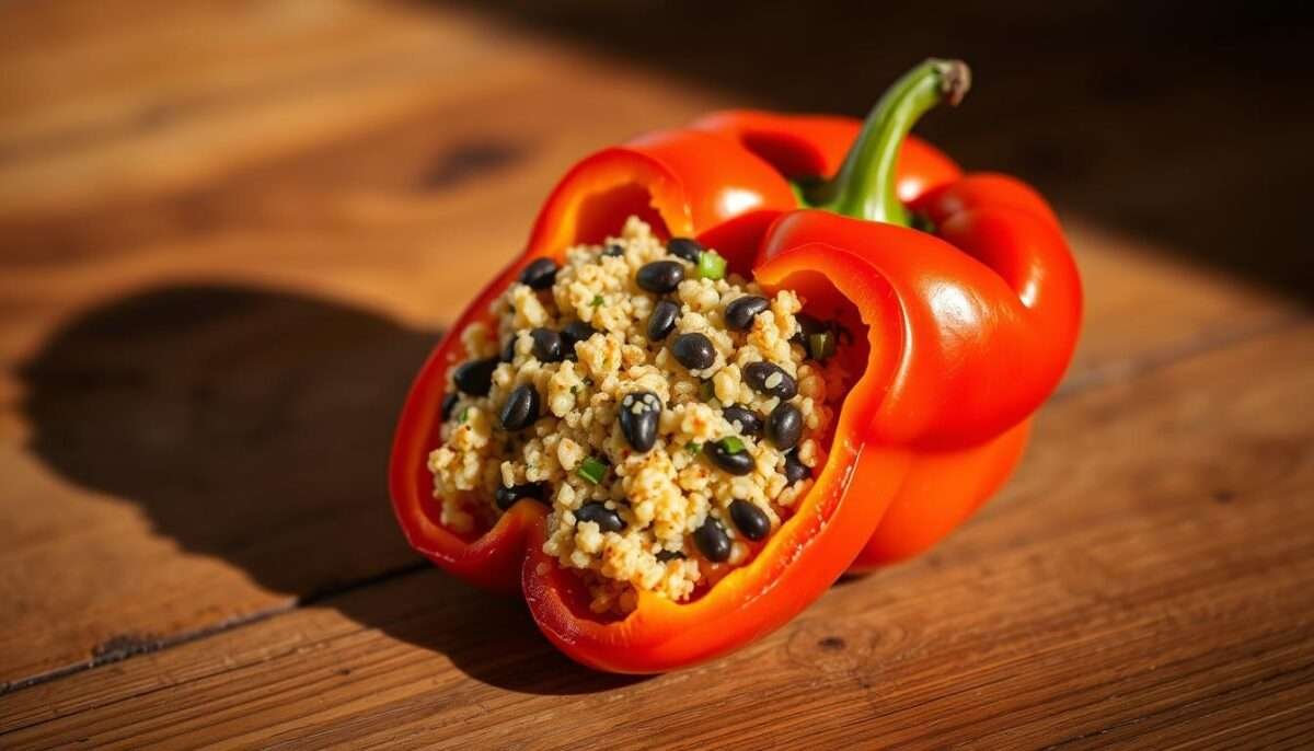 Vegan Stuffed Bell Peppers (Quinoa & Black Beans)