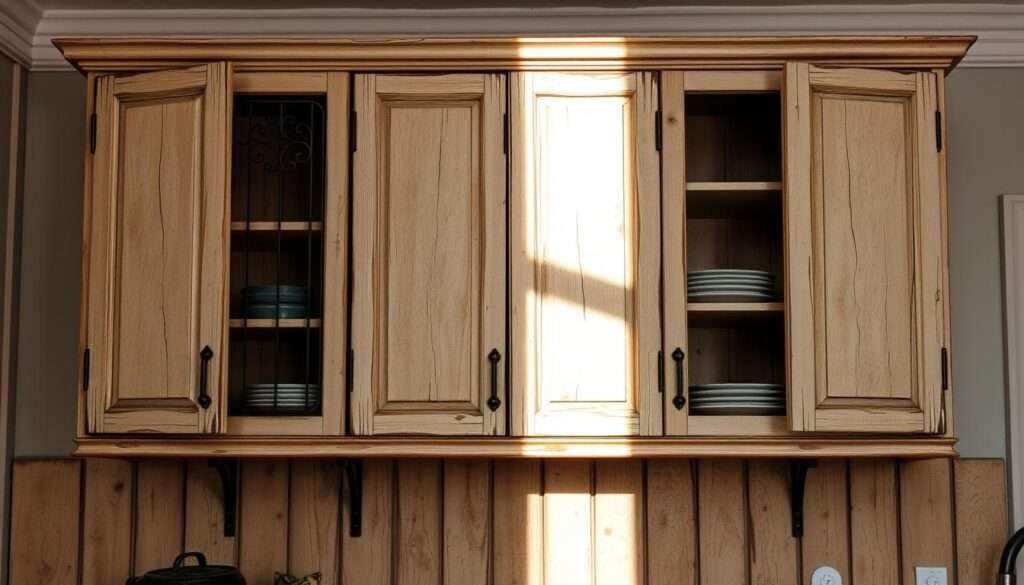 weathered cabinetry design