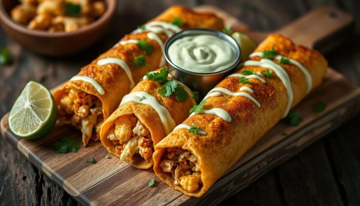 Air-Fryer Taquitos with Cauliflower