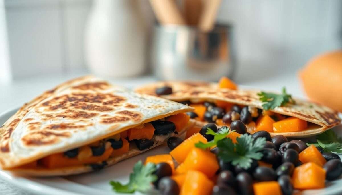 Easy Veggie Quesadillas with Black Beans & Sweet Potato