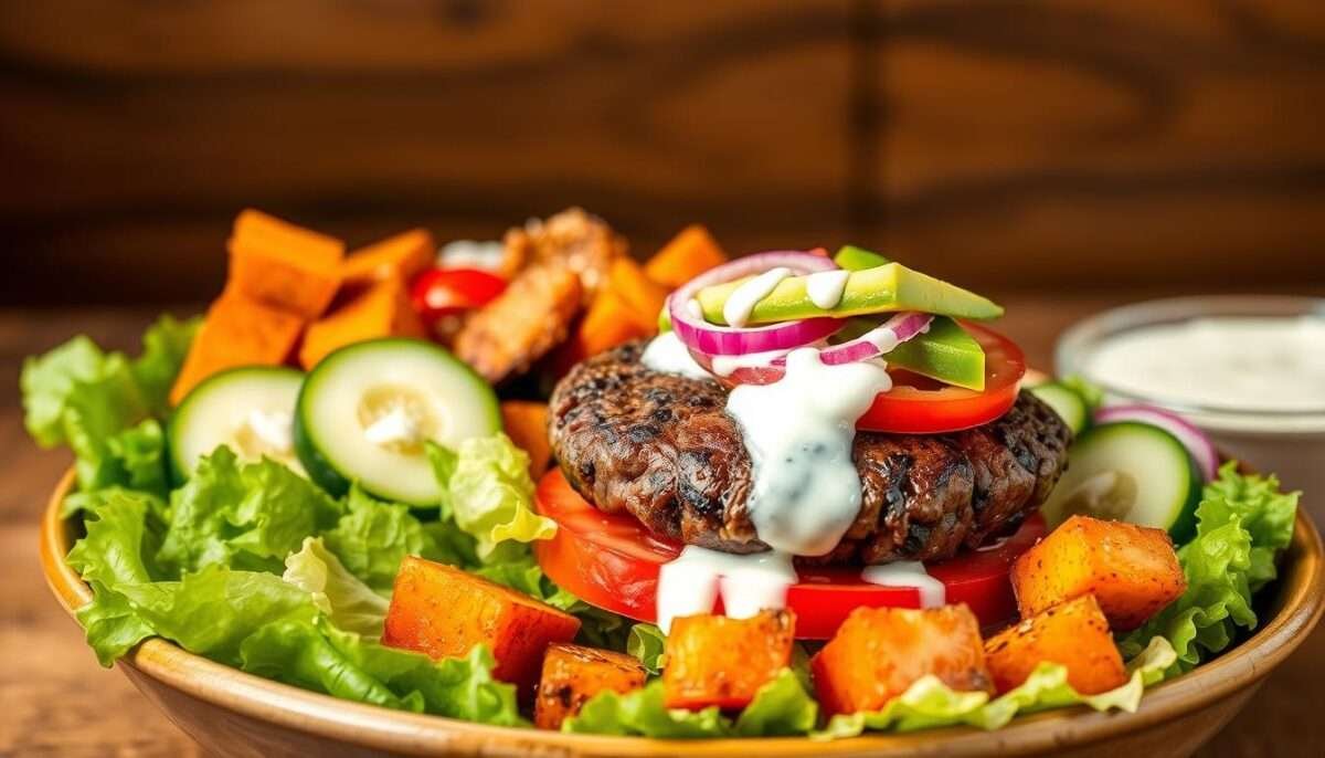 Healthy Loaded Burger Bowl