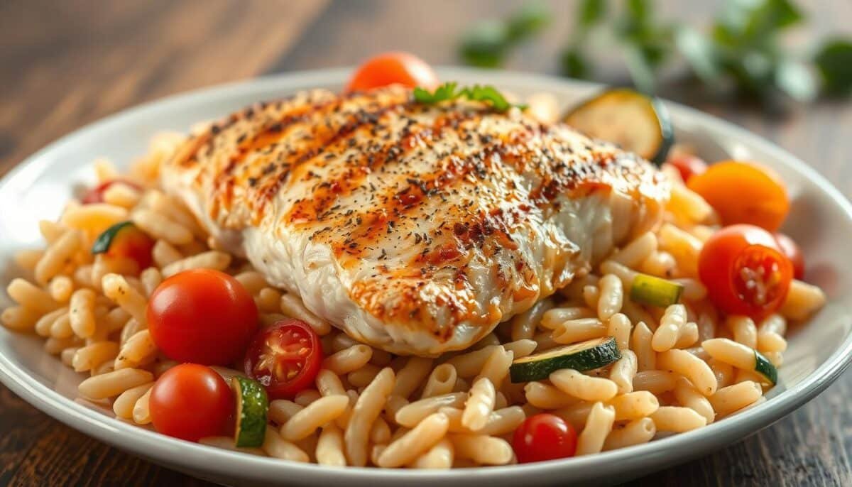 High Protein Chicken Orzo - Quick, Healthy & Heartly