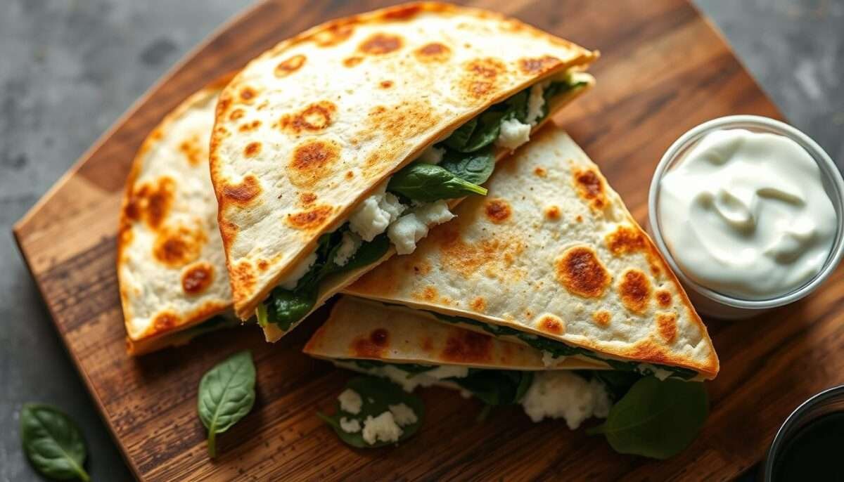 Spinach and Feta Quesadillas (20 minutes)