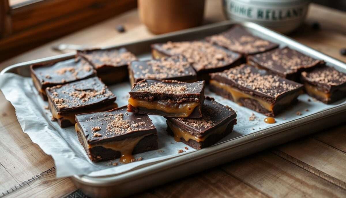 Vegan Chocolate Espresso Caramel Bars