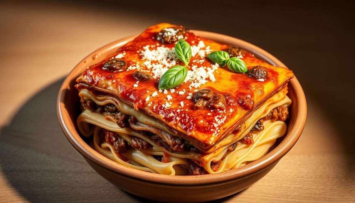 Vegan Lasagna with Mushroom Bolognese