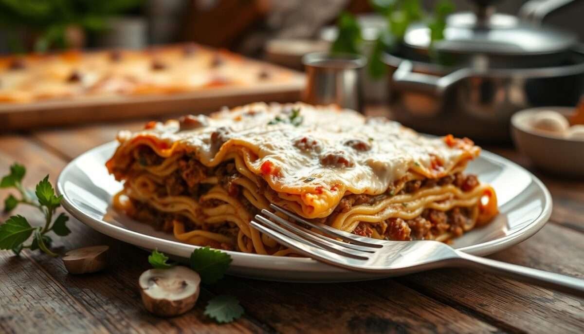 Vegan Lasagna with Mushroom Bolognese