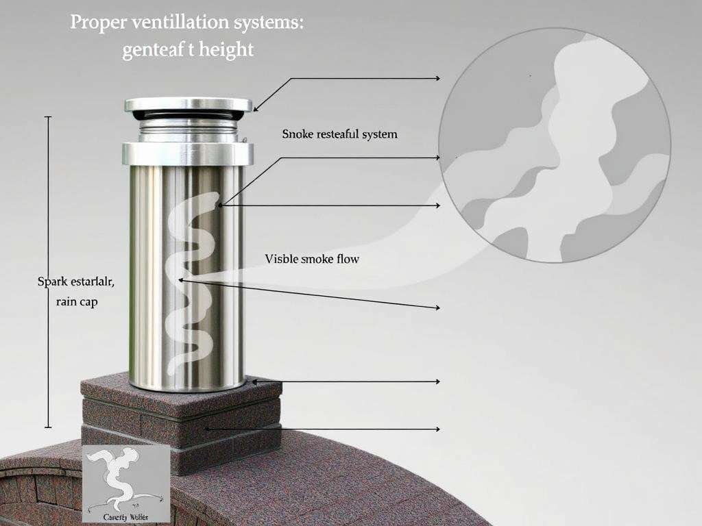 Close-up of proper ventilation system for an outdoor pizza oven Close-up of proper ventilation system for an outdoor pizza oven
