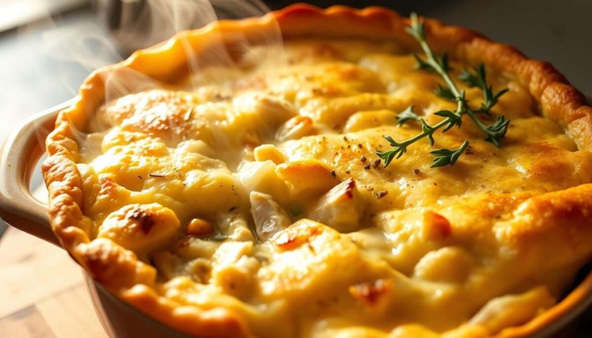 Keto Chicken Pot Pie with Cauliflower Crust