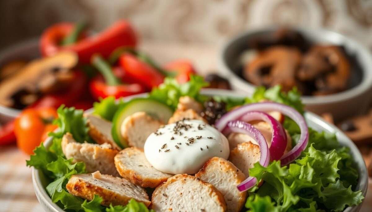 Low Carb Turkey Gyro Bowl