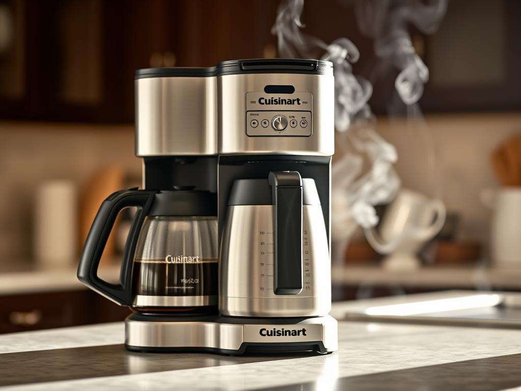 Cuisinart CPK-17 PerfecTemp Coffee Maker with thermal carafe brewing coffee Cuisinart CPK-17 PerfecTemp Coffee Maker with thermal carafe brewing coffee