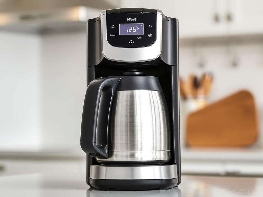 Mr. Coffee 10-Cup Programmable Coffee Maker with Insulated Thermal Carafe in kitchen setting Mr. Coffee 10-Cup Programmable Coffee Maker with Insulated Thermal Carafe in kitchen setting