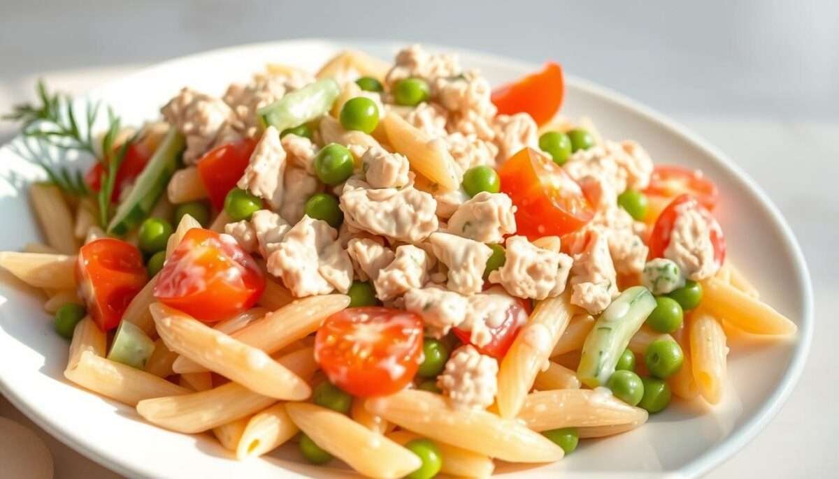 Easy Tuna Pasta Salad Recipe High Protein