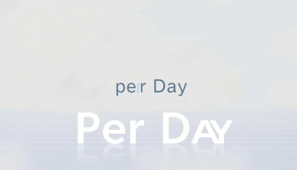 A modern digital illustration depicting a "per day" concept. In the foreground, a simple, minimalist design showcasing a numeric value against a clean background, conveying the idea of a daily measurement or target. The middle ground features a subtle grid or chart-like pattern, suggesting data visualization or a tracking system. The background has a soft, blurred effect, with hints of low-poly geometric shapes or abstract textures, creating a modern, tech-forward aesthetic. The overall mood is sleek, professional, and focused on conveying the "per day" theme in a visually engaging way, suitable for use in a nutrition-focused article.