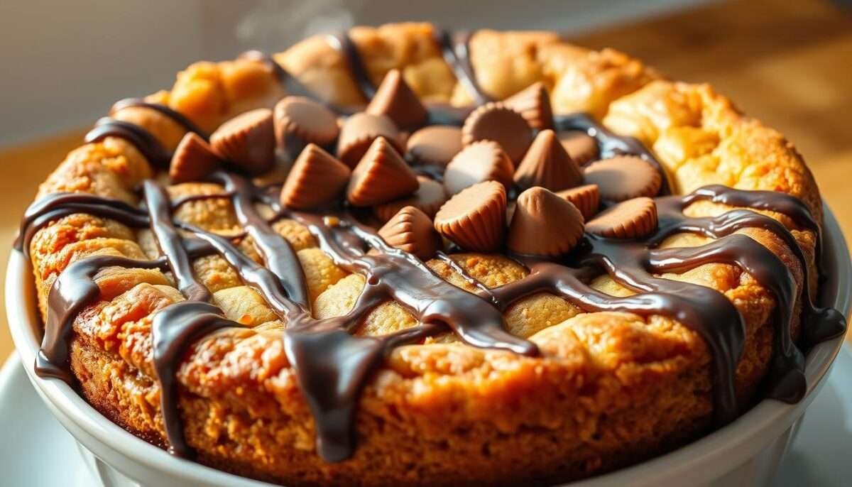 1 Bowl Peanut Butter Cup Dump Cake Delight Devours Time