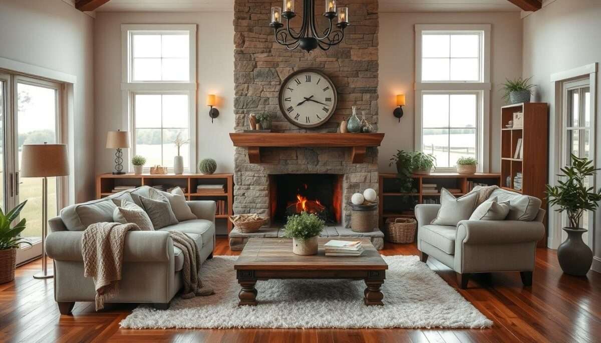 20 Farmhouse Living Room Fireplace Ideas for a Warm & Inviting Space