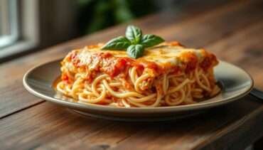 Baked Cream Cheese Spaghetti Casserole