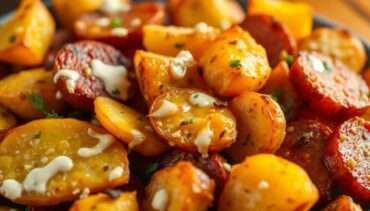Cheesy Ranch Potatoes and Smoked Sausage