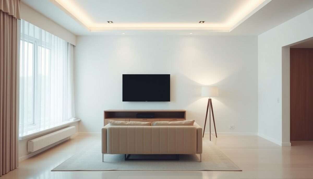 Minimalist Living Room With TV: Smart and Sleek Designs