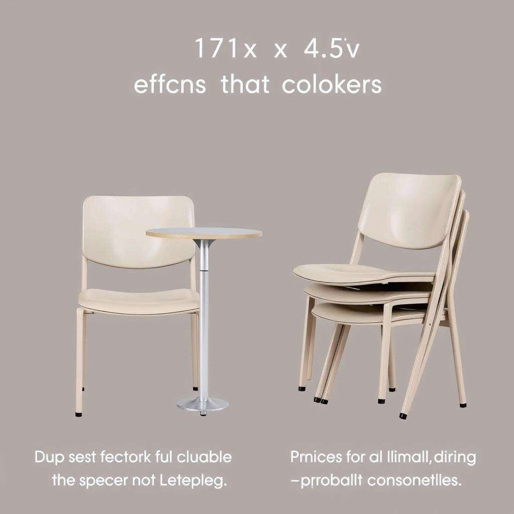 Stackable dining chairs for small living room with dining area