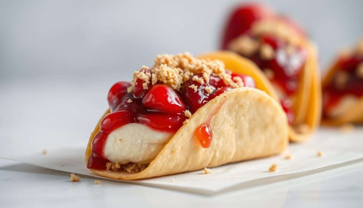Strawberry Crunch Cheesecake Tacos