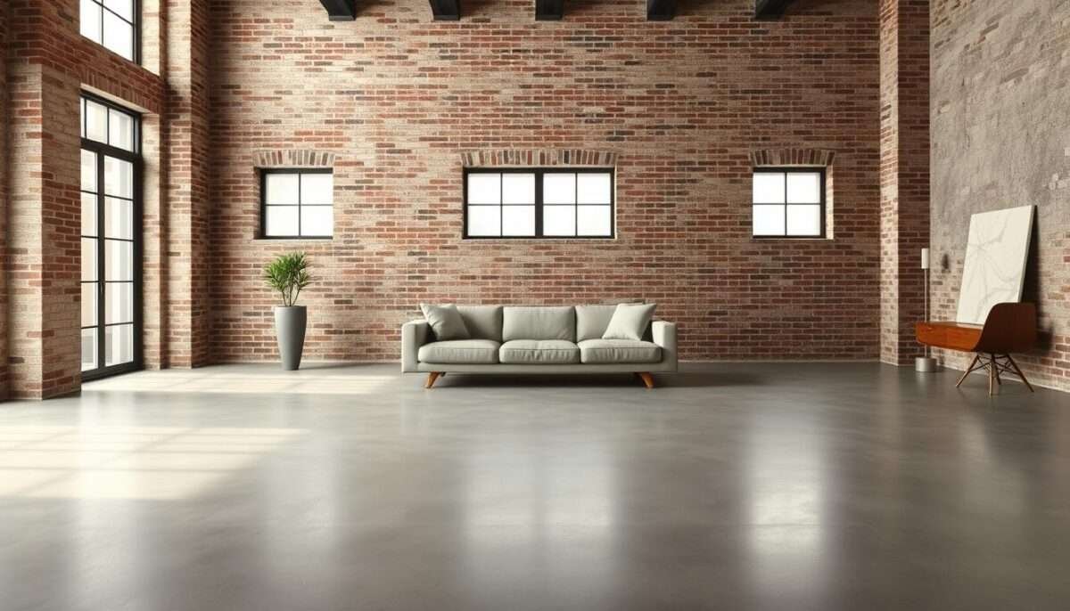 The Raw and Refined: Creating a Minimalist Living Room with Brick and Concrete