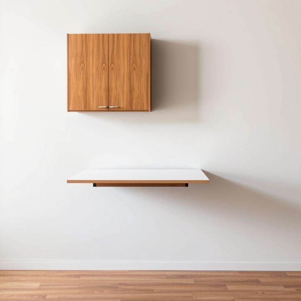 Wall-mounted drop-leaf table for small living rooms with dining areas