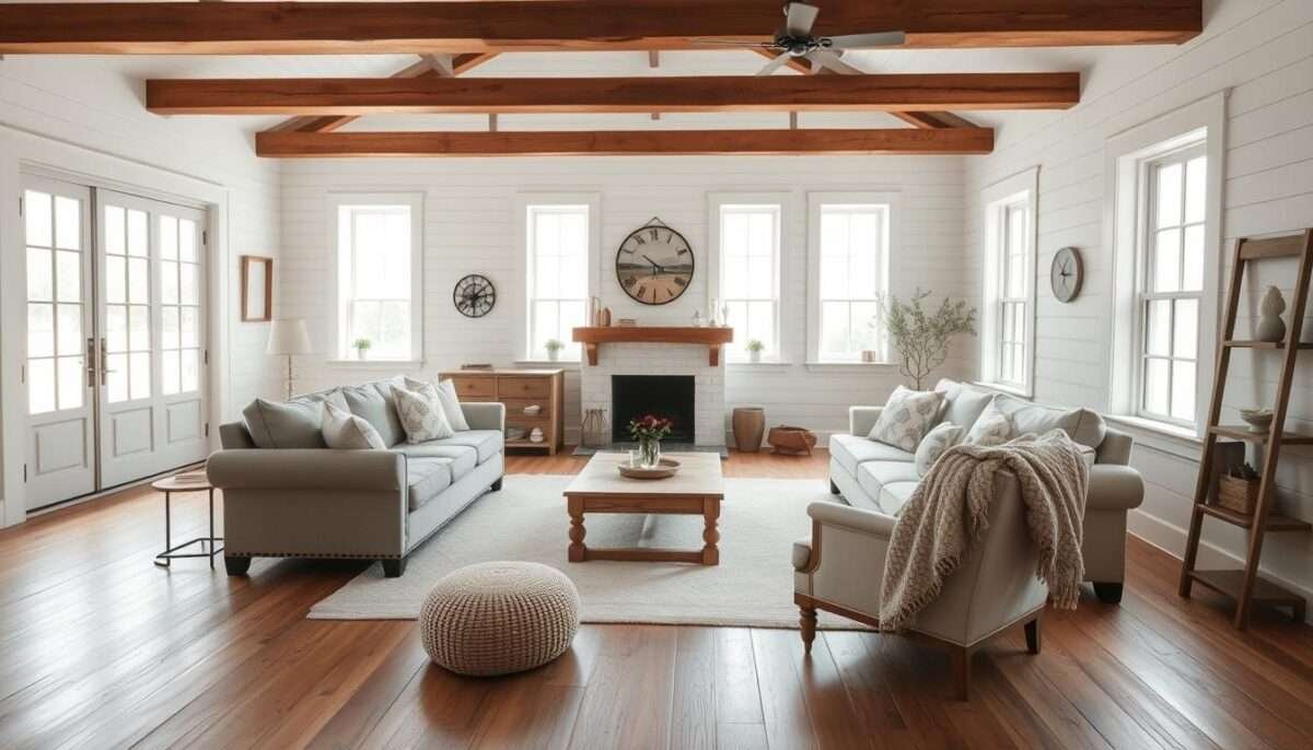 White Farmhouse Living Room Inspiration | Bright & Timeless Style