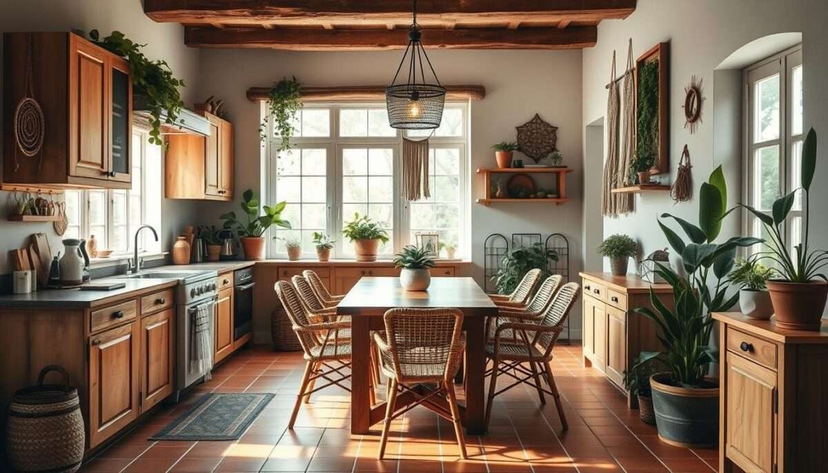 bohemian kitchen decor, DIY boho kitchen decor,