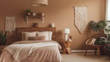 Bohemian Warm Bedroom Aesthetic Decor Ideas